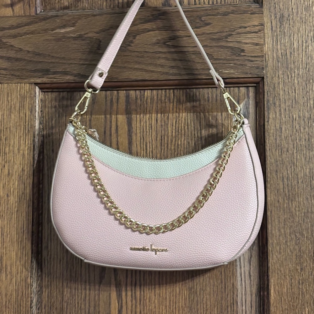 Nanette Lepore Pink and Cream Shoulder Bag